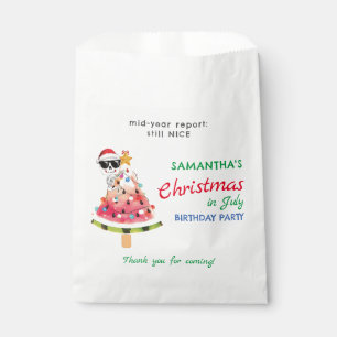 Christmas in July Naughty or Nice Toddler Birthday Favour Bag