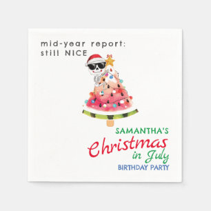 Christmas in July Naughty or Nice Toddler Birthday Napkin
