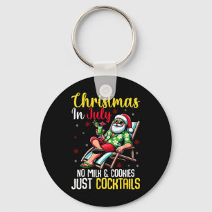 Christmas In July No Milk Cookies Just Tails Summe Keychain