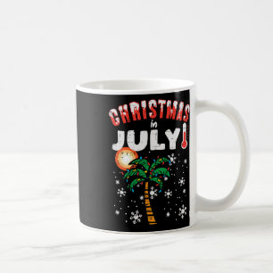 Christmas In July Palm Tree Xmas Beach Summer Men  Coffee Mug