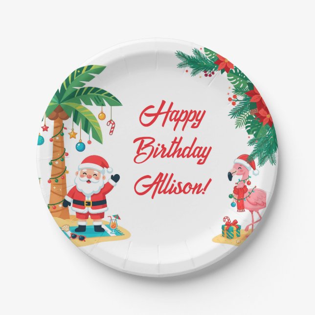 Christmas in July Paper Plate (Front)