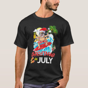 Christmas In July Party Costume Clothing Santa Sur T-Shirt