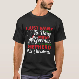 Christmas In July Party German Shepherd Dog Gra T-Shirt