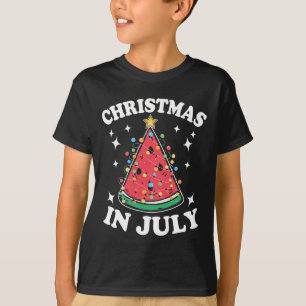 Christmas In July Party Watermelon Christmas Tree  T-Shirt