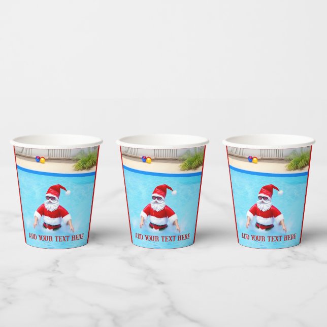 Christmas in July Pool Party Paper Cups (Multi)