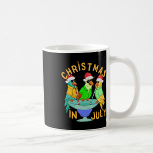 Christmas In July Pool Party Parrot Bird Funny Dri Coffee Mug