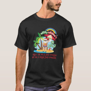 Christmas In July Pool Party Summer Vacation Santa T-Shirt