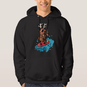 Christmas In July Reindeer Surfing Kids Boy Girl S Hoodie