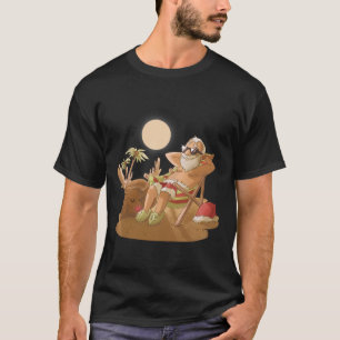 Christmas In July Santa Claus Hawaiian X-mas Tropi T-Shirt