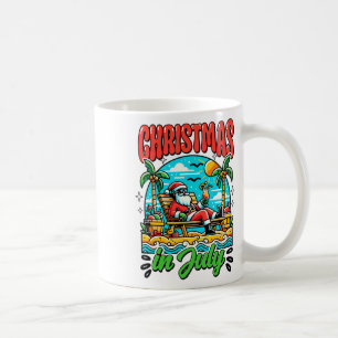 Christmas In July Santa Claus Summer Beach Party M Coffee Mug