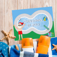 Christmas in July Santa Claus Summer Pool Party