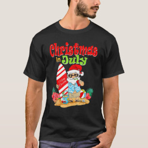 Christmas In July Santa Claus Summer Vacation Bea T-Shirt