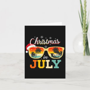 Christmas In July Santa Claus Sungles Beach Men Wo Card