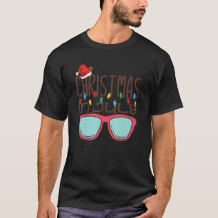 Christmas In July Santa Hat Sunglasses Summer Beac T-Shirt