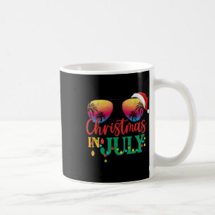 Christmas In July Santa Hat Sungles Beach Sunset S Coffee Mug