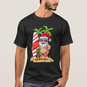 Christmas In July Santa Hawaiian Summer Beach Vaca T-Shirt