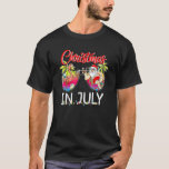 Christmas In July Santa Holiday Beach Flamingo Sum T-Shirt<br><div class="desc">Christmas In July Santa Holiday Beach Flamingo Summer</div>
