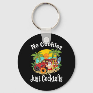 Christmas In July Santa No Cookies Just Tails Wate Keychain