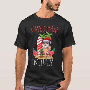 Christmas In July Santa Summer Beach Vacation 4 T-Shirt