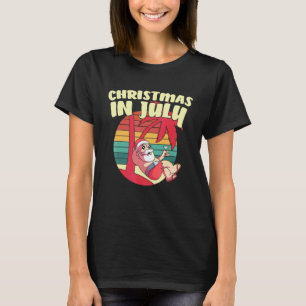 Christmas In July Santa Summer Vacation Beach 4 T-Shirt