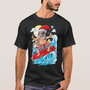 Christmas In July Santa Surf Hawaiian Men Summer S T-Shirt