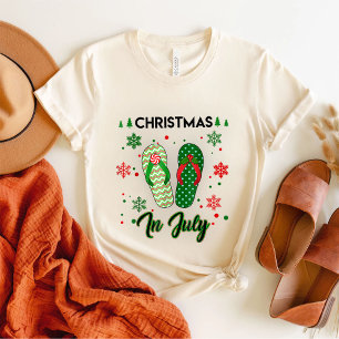 Christmas In July Santa Surf Hawaiian Men Summer T-Shirt