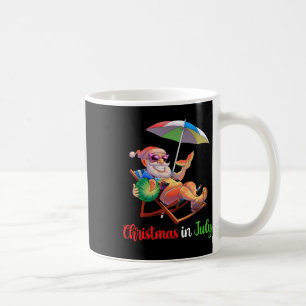 Christmas In July Santa Watermelon Tropical Hawaii Coffee Mug