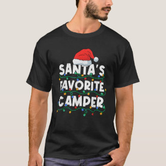 Christmas In July Santas Favourite Camper Camping  T-Shirt