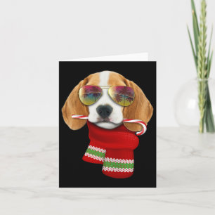 Christmas In July Shirt Beagle Sungles Dog Lovers Card