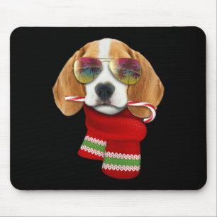 Christmas In July Shirt Beagle Sungles Dog Lovers Mouse Pad