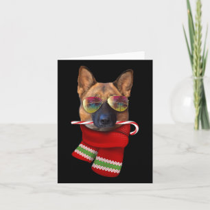 Christmas In July Shirt German Shepherd Sungles Do Card