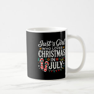 Christmas In July Shirt Girls Funny Summer Beach V Coffee Mug