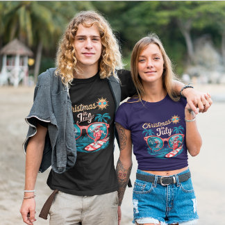 Christmas In July Shirt, Summer Santa Claus  T-Shirt