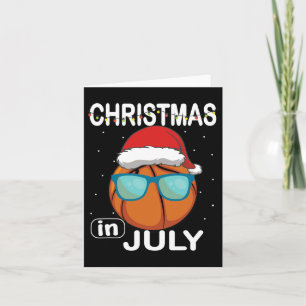 Christmas In July Sketll Santa Sungles Xmas Summer Card