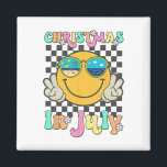 Christmas In July Smile Face Summer Beach Vacation Magnet<br><div class="desc">Christmas In July Smile Face Summer Beach Vacation Girl Kids</div>