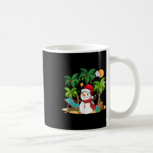 Christmas In July Snowman On Palm Tree Tropical Be Coffee Mug