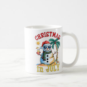 Christmas In July Snowman Summer Beach Vacation Xm Coffee Mug