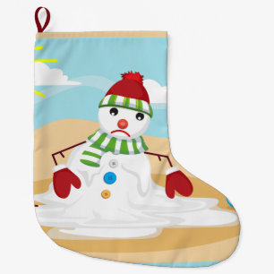 christmas in july snowman xmas stocking