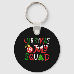 Christmas In July Squad Funny Merry Xmas Men Women Keychain