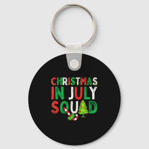 Christmas In July Squad Funny Xmas Men Women Kids  Keychain