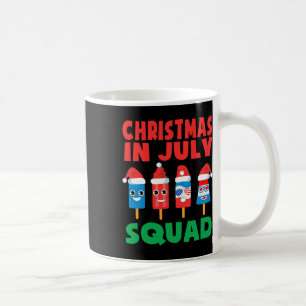 Christmas In July Squad Ice Pop Crew Santa Hat Dec Coffee Mug