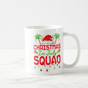 Christmas In July Squad Santa Crew Hawaii Beach Su Coffee Mug