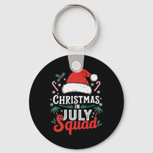 Christmas In July Squad Shirt Family Vacation Summ Keychain