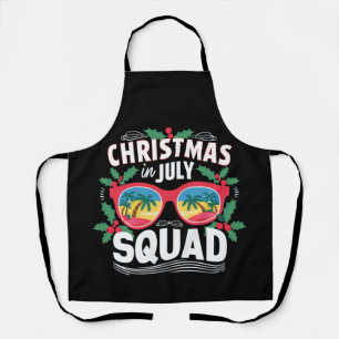 Christmas In July Squad Sunglasses Summer Beach Apron
