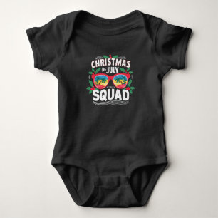 Christmas In July Squad Sunglasses Summer Beach Baby Bodysuit