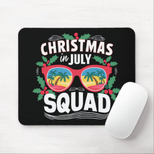 Christmas In July Squad Sunglasses Summer Beach Mouse Pad