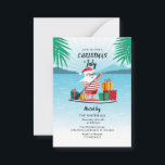 Christmas in July Summer BBQ Beach Party Card<br><div class="desc">Cool,  fun,  bright Christmas in July summer party invitation for friends and family to celebrate your mid year summer family parties or delayed Christmas. 

Customize this card by clicking on the "Personalize" button above to change the placeholder text</div>