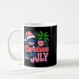 Christmas In July Summer Beach Hawaii Santa Usa Coffee Mug