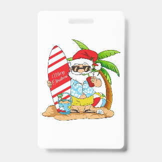 Christmas In July Summer Beach Vacation T-Shirt Badge