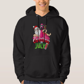 Christmas In July  Summer Flamingo Float Xmas 1 Hoodie